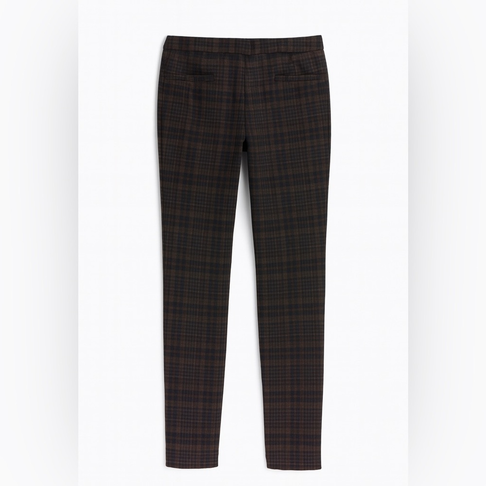 Sanctuary Plaid Straight Leg Pants XS Brown Check Preppy Academia Workwear